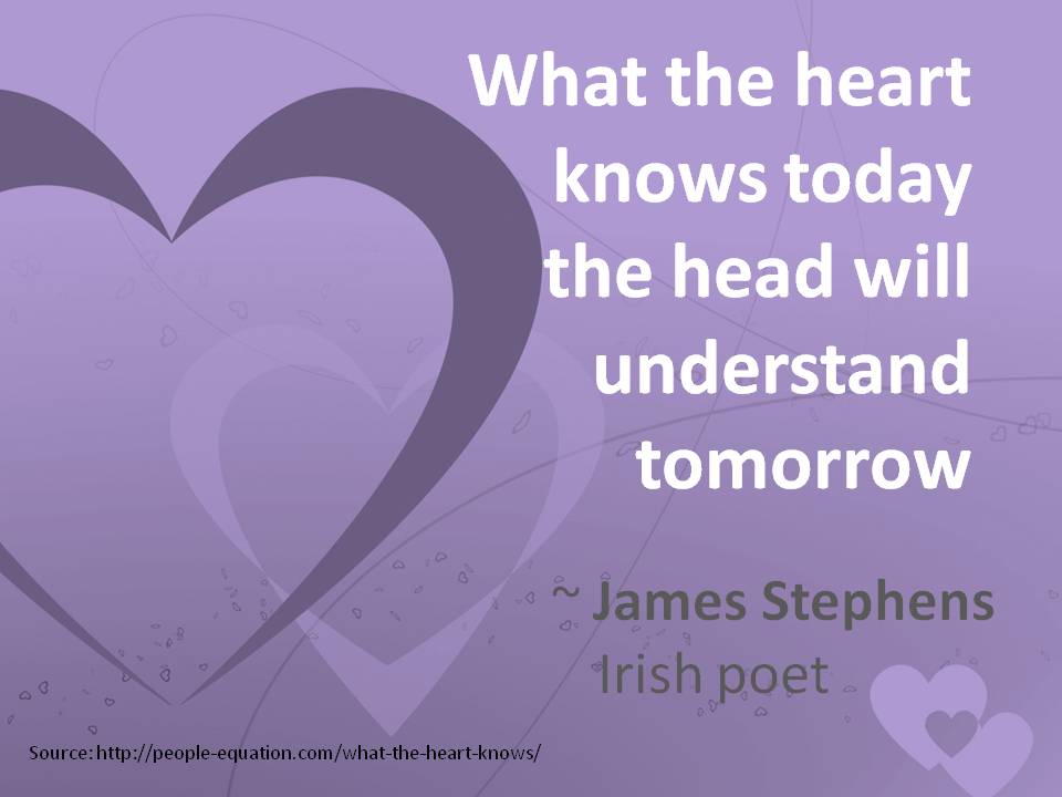 What the heart knows today