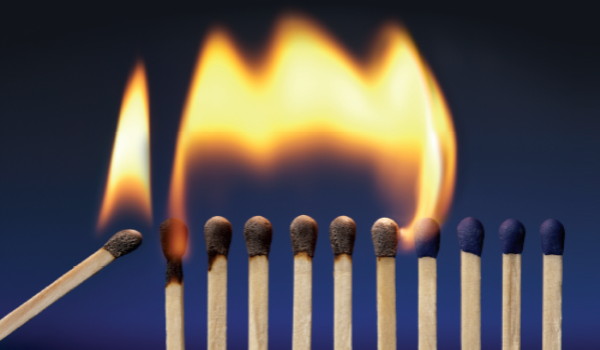 match igniting flame