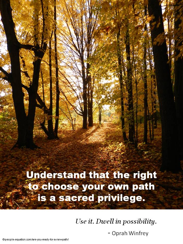 Tree lined path in autumn_Oprah Winfrey quote