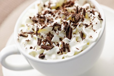 hot cocoa with whipped cream