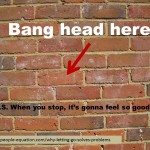 Bang head on brick wall — The People Equation