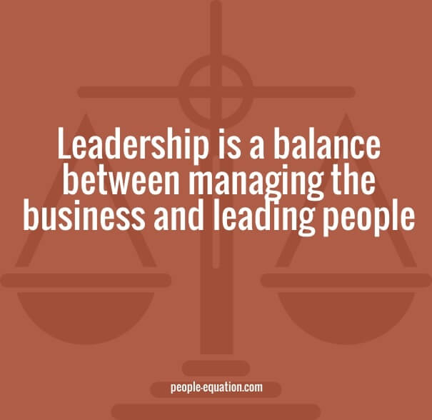 leadership is a balance